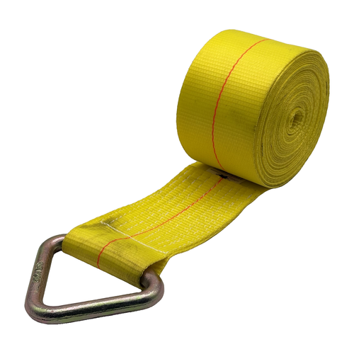 4"x30' Winch Strap w/4" Forged Delta (Yellow)