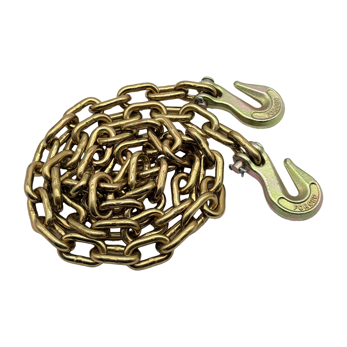 Grade 70 5/16" x 18' Transport Chain Assembly with Clevis Grab Hooks