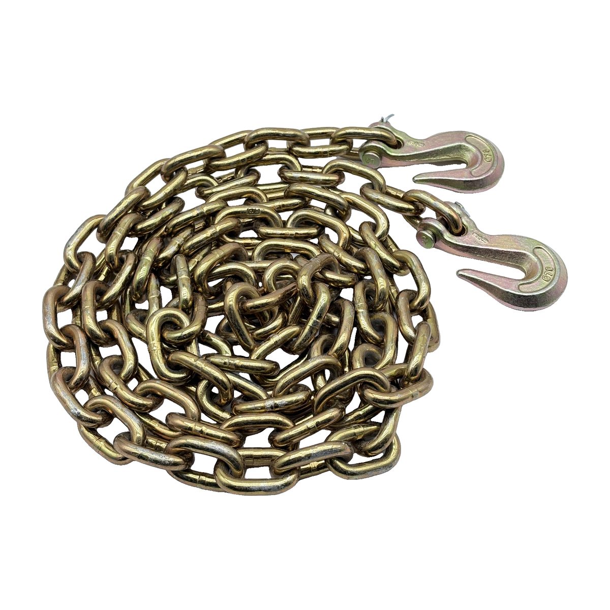 Grade 70 3/8" x 28' Transport Chain Assembly with Clevis Grab Hooks
