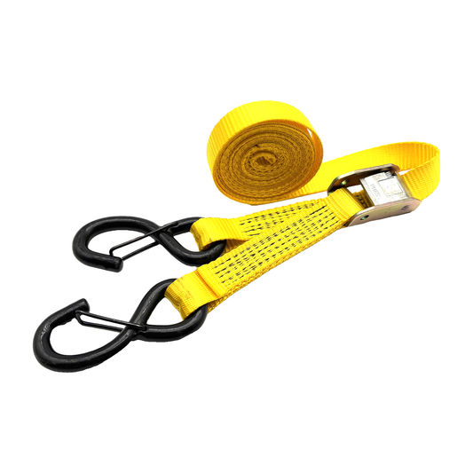 1 inch Cam Buckle Strap with S-Hook - Yellow