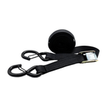 1 inch Cam Buckle Strap with S-Hook - Black