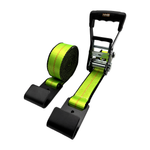 2" x 27' MMS Short-Handle Ratchet Strap w/Flat Hook - Green