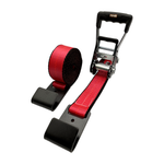 2" x 27' MMS Short-Handle Ratchet Strap w/Flat Hook - Red