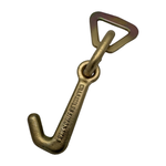 G70 Forged 4" Mini J Hook Attached w/.437 Welded Link & 2" 10K Break Strength Flat Delta