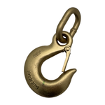 G70 Forged 3/8" Eye Slip Hook w/Safety Latch & Attached .437 Welded Link