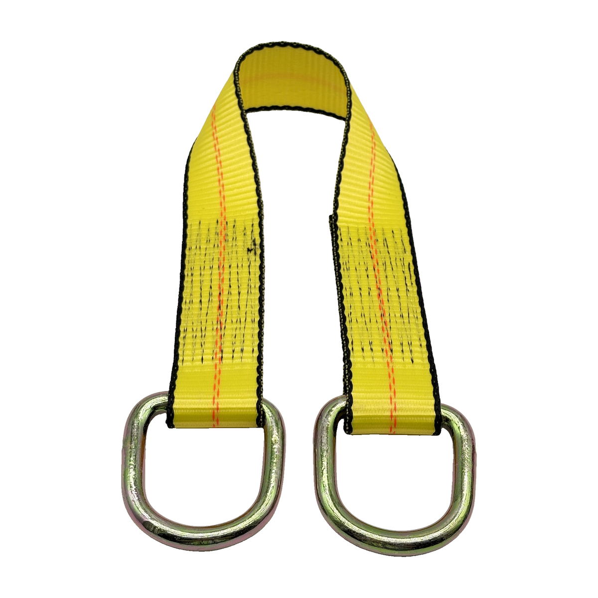 2" x 24" 1-Ply Strap Extension w/D-Rings on Both Ends - Yellow