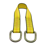 2" x 24" 1-Ply Strap Extension w/D-Rings on Both Ends - Yellow