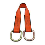 2" x 24" 1-Ply Strap Extension w/D-Rings on Both Ends - Orange