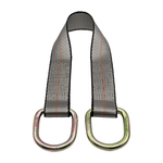 2" x 24" 1-Ply Strap Extension w/D-Rings on Both Ends - Gray