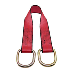 2" x 24" 1-Ply Strap Extension w/D-Rings on Both Ends - Red