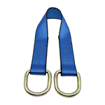 2" x 24" 1-Ply Strap Extension w/D-Rings on Both Ends - Blue
