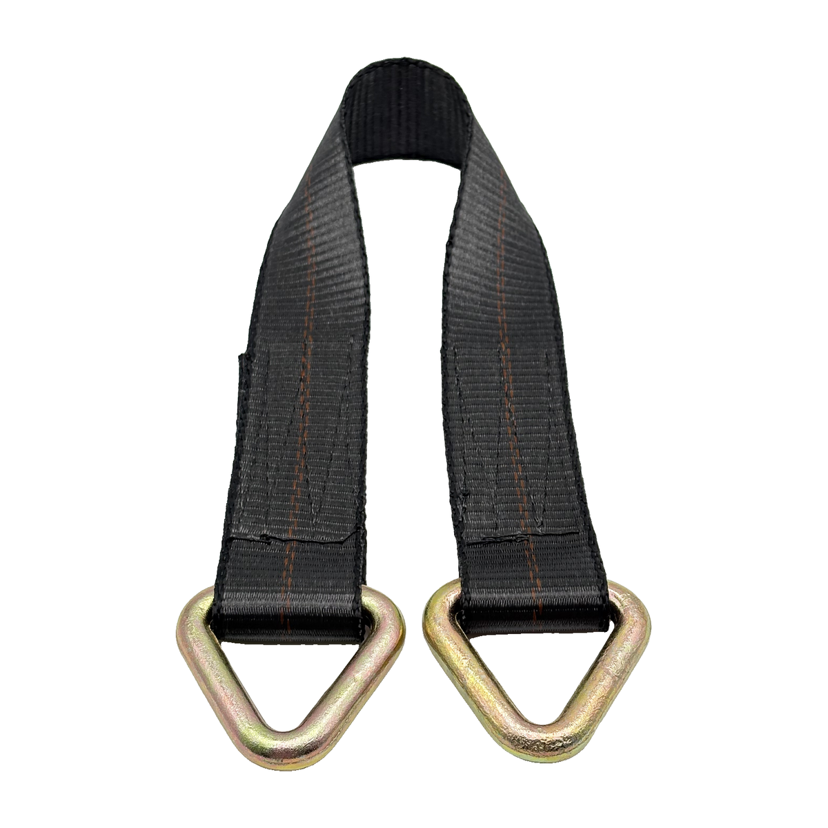 2" x 24" 1-Ply Axle Strap w/2" Forged Delta Ring on Both Ends - Black