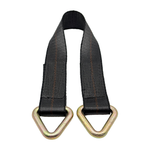 2" x 24" 1-Ply Axle Strap w/2" Forged Delta Ring on Both Ends - Black