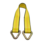 2" x 24" 1-Ply Axle Strap w/2" Forged Delta Ring on Both Ends - Yellow