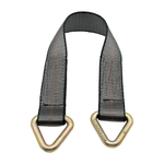 2" x 24" 1-Ply Axle Strap w/2" Forged Delta Ring on Both Ends - Gray