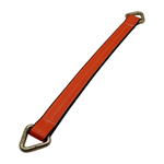 2" x 24" 3-Ply Center HD Axle Strap w/2" Forged Delta Ring on Both Ends - Orange