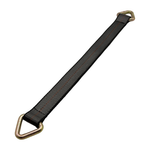 2" x 24" 3-Ply Center HD Axle Strap w/2" Forged Delta Ring on Both Ends - Gray