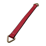 2" x 24" 3-Ply Center HD Axle Strap w/2" Forged Delta Ring on Both Ends - Red