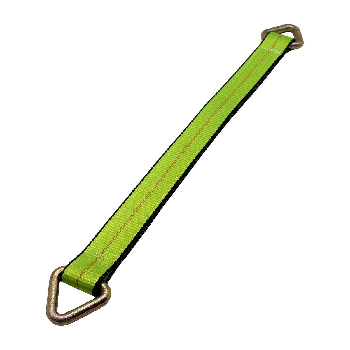 2" x 24" 3-Ply Center HD Axle Strap w/2" Forged Delta Ring on Both Ends - Green