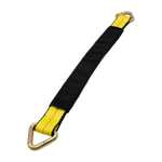 2" x 24" 3-Ply Center HD Axle Strap w/2" Forged Delta Ring on Both Ends w/Black Protective Wear Sleeve - Yellow
