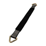 2" x 24" 3-Ply Center HD Axle Strap w/2" Forged Delta Ring on Both Ends w/Black Protective Wear Sleeve - Gray