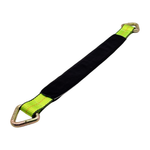 2" x 24" 3-Ply Center HD Axle Strap w/2" Forged Delta Ring on Both Ends w/Black Protective Wear Sleeve - Green
