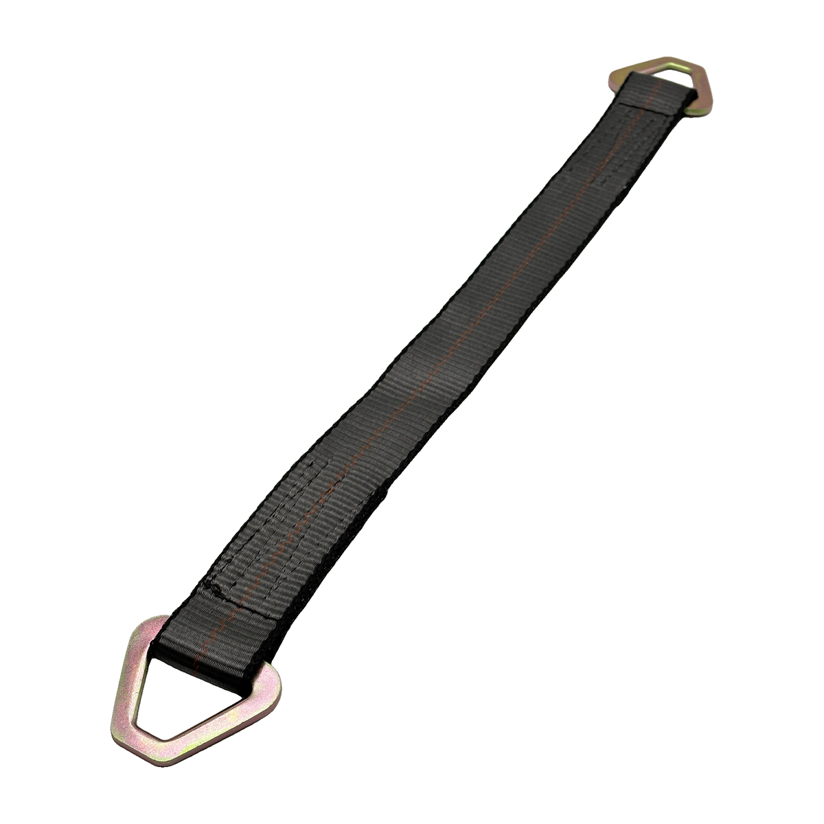 2" x 24" 1-Ply HD Axle Strap w/2" Flat Delta Ring on Both Ends - Gray