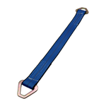 2" x 24" 1-Ply HD Axle Strap w/2" Flat Delta Ring on Both Ends - Blue