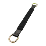 2" x 24" 3-Ply Center HD Axle Strap w/2" D-Ring on Both Ends w/Black Protective Wear Sleeve - Black