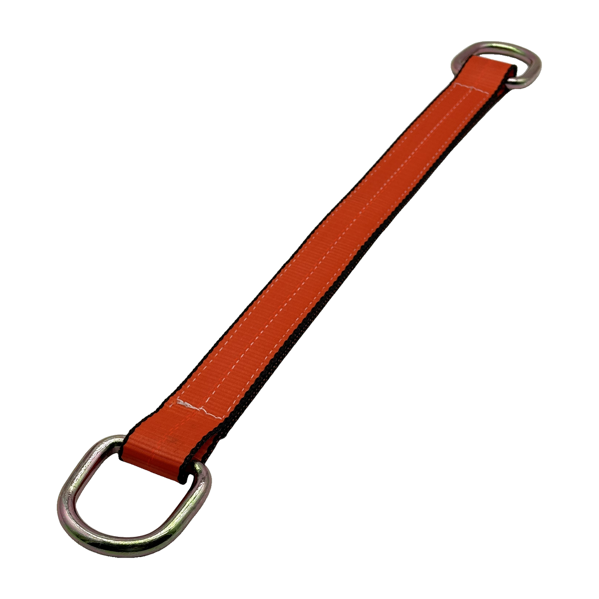 2" x 24" 3-Ply Center HD Axle Strap w/2" Heavy-Duty D-Ring on Both Ends - Orange