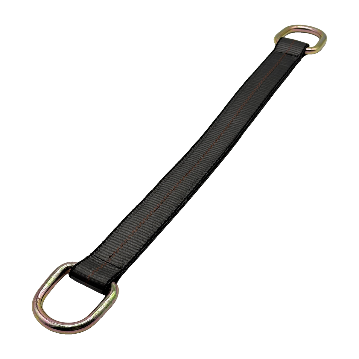 2" x 24" 3-Ply Center HD Axle Strap w/2" Heavy-Duty D-Ring on Both Ends - Gray