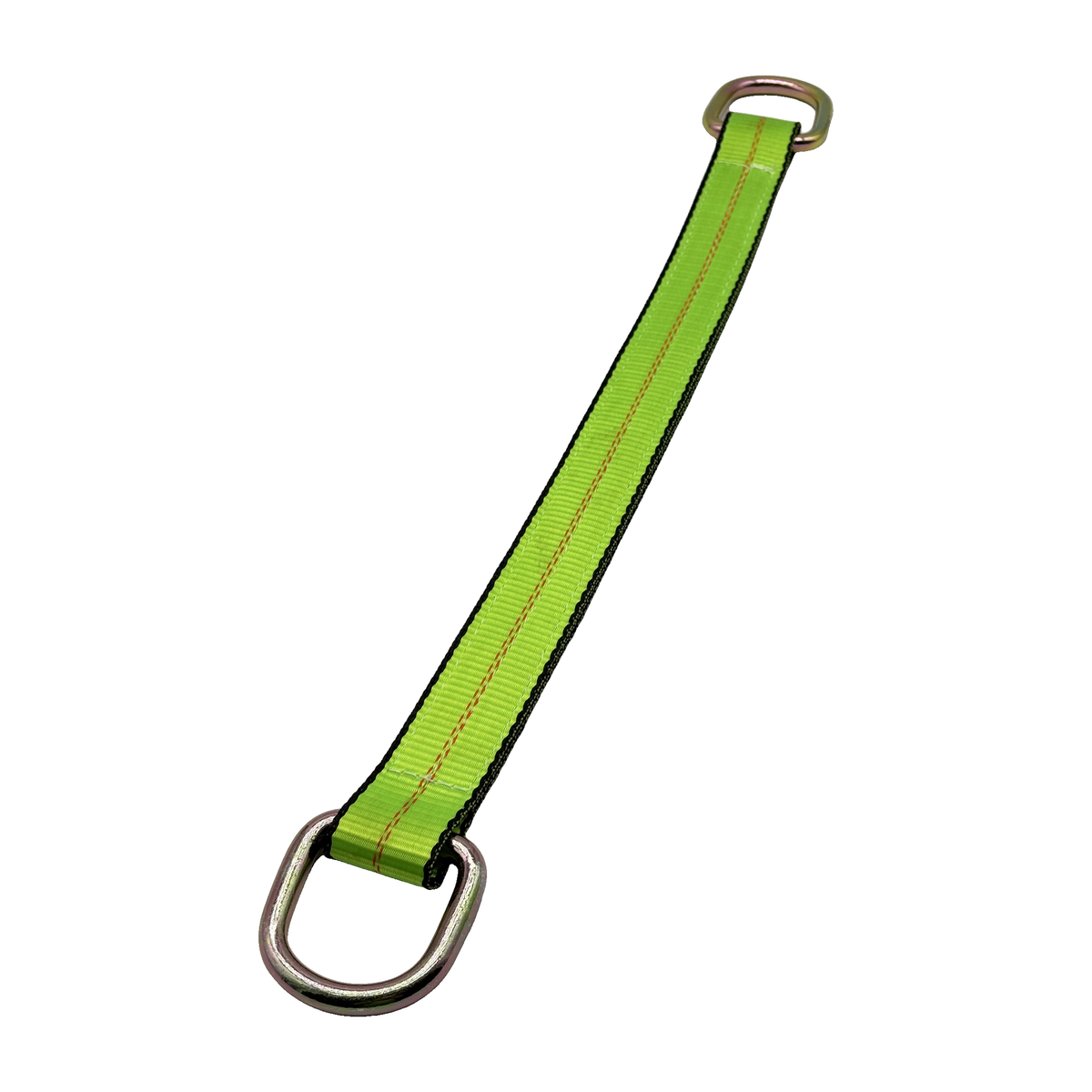 2" x 24" 3-Ply Center HD Axle Strap w/2" Heavy-Duty D-Ring on Both Ends - Green