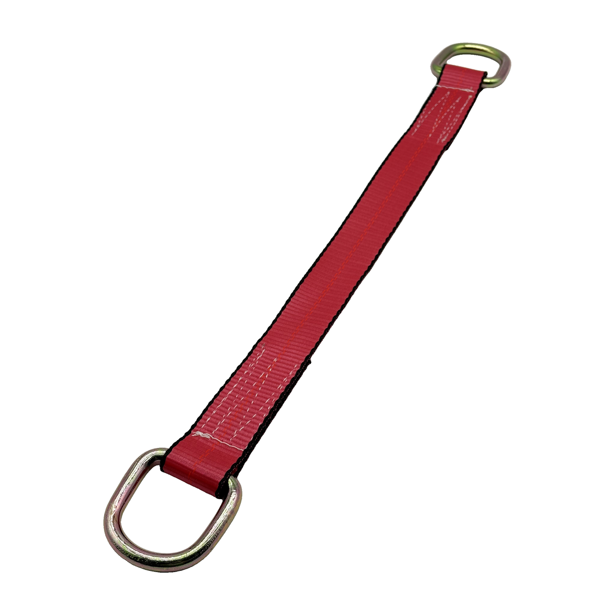 2" x 24" 1-Ply Axle Strap w/2" Heavy-Duty D-Ring on Both Ends - Red