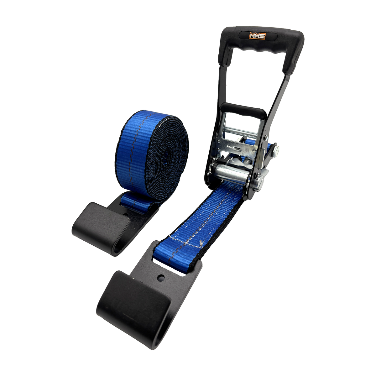 2 inch 27 foot Heavy-Haul Ratchet Strap with Flat Hook - Blue