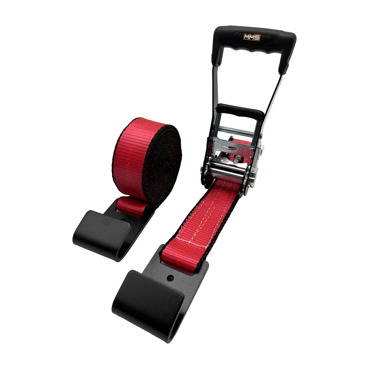 2 inch 27 foot Heavy-Haul Ratchet Strap with Flat Hook - Red