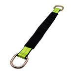 2" x 24" 1-Ply Axle Strap w/2" Heavy-Duty D-Ring on Both Ends w/Black Protective Wear Sleeve - Green