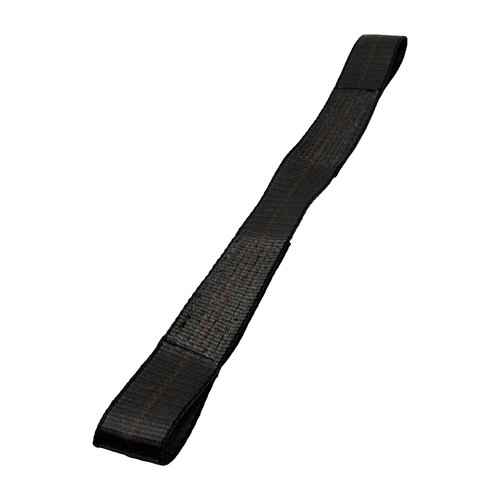 2" x 24" 1-Ply Axle Strap w/4" Sewn Loops on Both Ends - Black