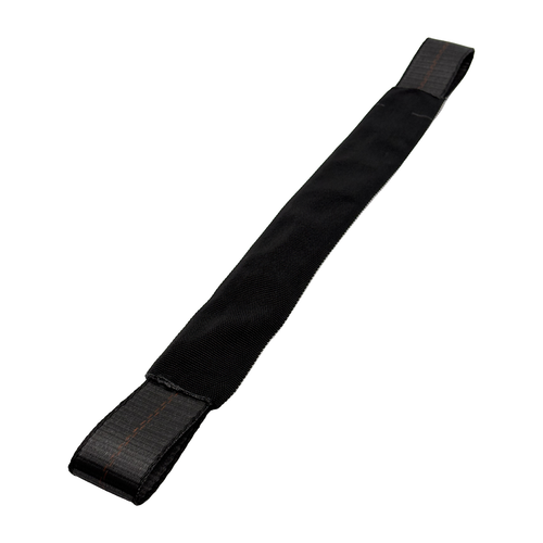 2" x 24" 3-Ply Center HD Axle Strap w/4" Sewn Loops on Both Ends w/Black Protective Wear Sleeve - Black