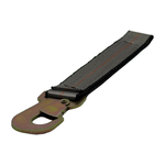 2" x 12" Heavy-Duty 3 Ply Center Short End/Ratchet Buckle End w/2" Flat Snap Hook - Gray