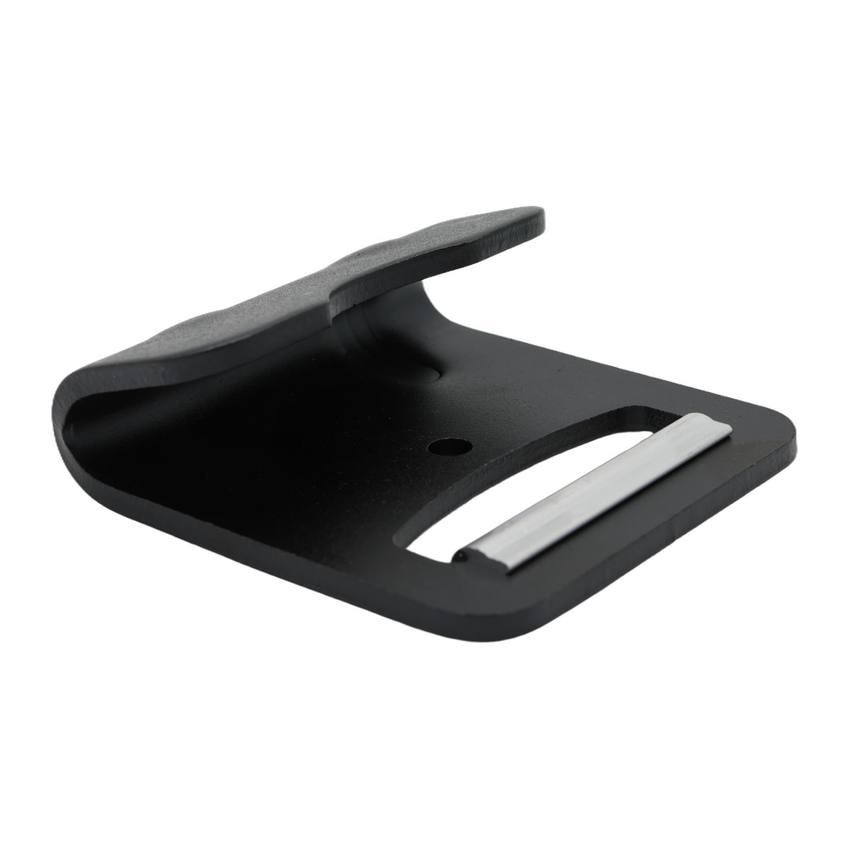 4" Black Flat Hook w/Aluminum Webbing Protector