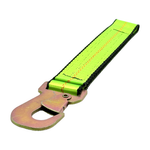 2" x 12" HD 3 Ply Center Short End/Ratchet Buckle End w/2'' Flat Snap Hook - Green