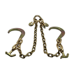 G70 V-Bridle Chain Assembly w/24" Chain Legs w/8" J Hooks w/T-J Combo Frame Hooks