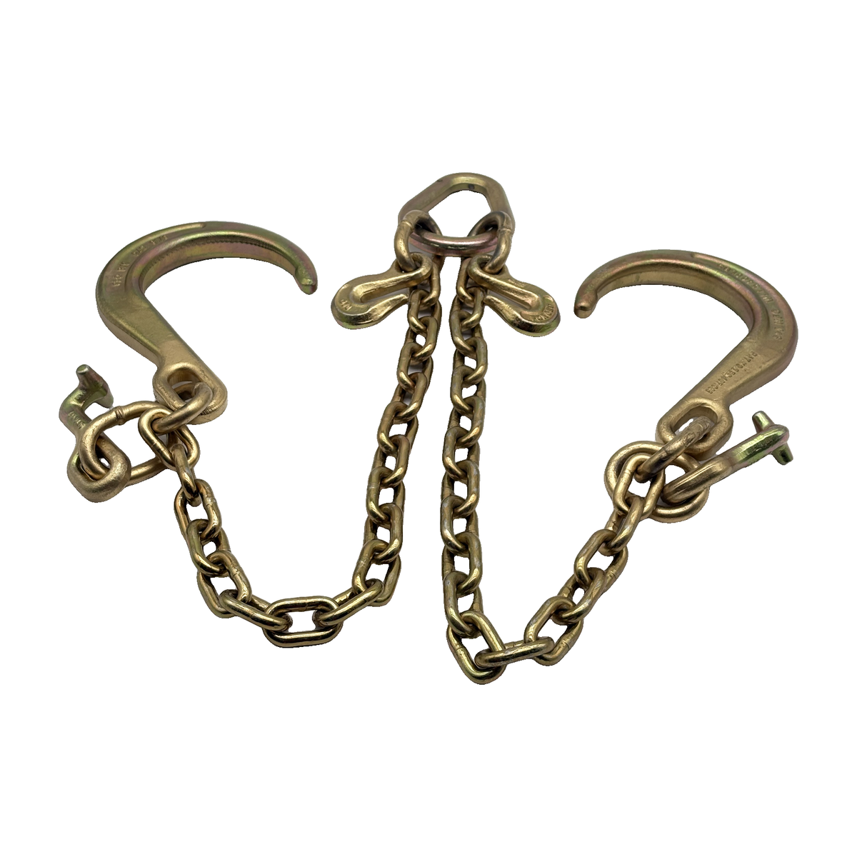 G70 V-Bridle Chain Assembly w/24" Chain Legs w/8" J Hooks w/"T" Frame Hooks