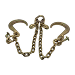 G70 V-Bridle Chain Assembly w/24" Chain Legs w/8" J Hooks w/"T" Frame Hooks