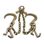 G70 V-Bridle Chain Assembly w/24" Chain Legs w/8" J Hooks w/"T" Frame Hooks w/4"Mini J Frame Hooks