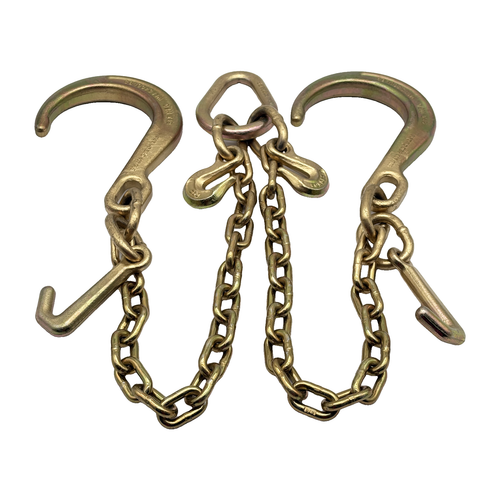 G70 V-Bridle Chain Assembly w/24" Chain Legs w/8" J Hooks w/4" Mini "J " Hooks
