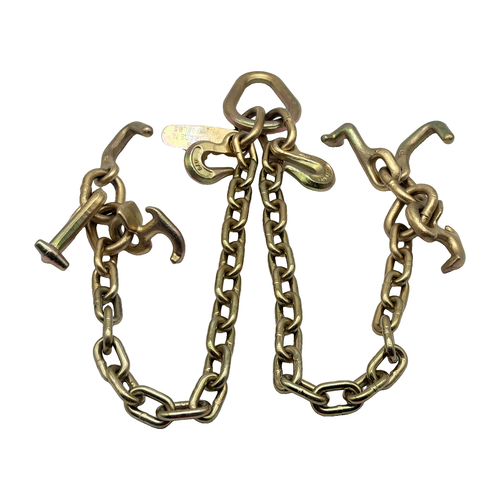 G70 V-Bridle Chain Assembly w/24" Chain Legs w/R,T, Datsun J Frame Hook Clusters