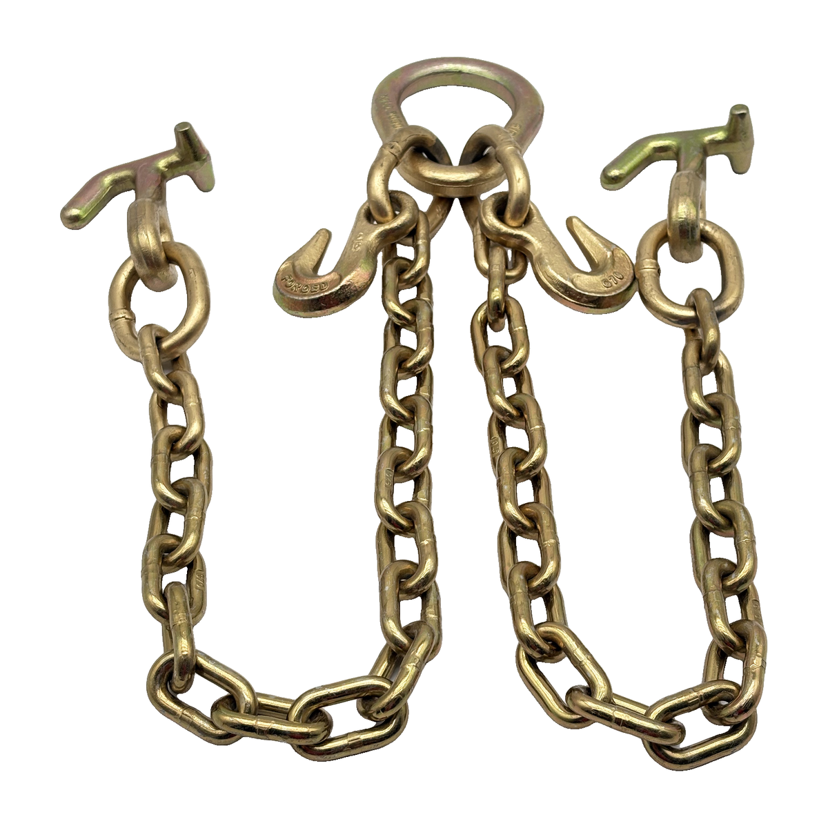 G70 V-Bridle Chain Assembly w/24" Chain Legs w/T-J Combo Frame Hooks