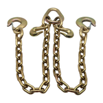 G70 V-Bridle Chain Assembly w/24" Chain Legs w/Forged G70 3/8" Slip Hook w/Safety Latches