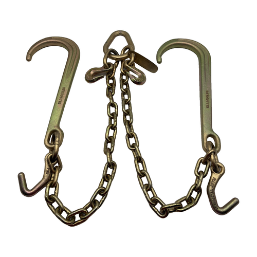 G70 V-Bridle Chain Assembly w/24" Chain Legs w/15" J Hooks and Datsun J Frame Hooks